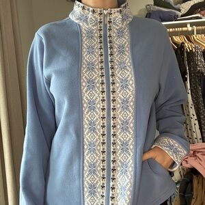 L.L. Bean Light Blue Women's Fleece Jacket